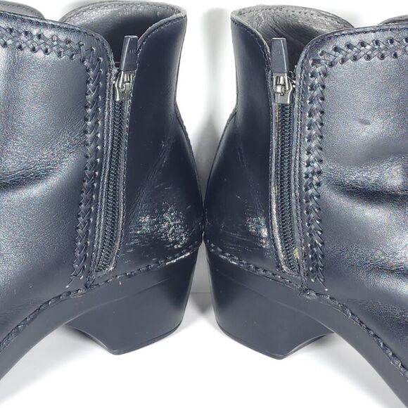 Dansko Women's Scout US8-8,5 EU39 Black Leather Braid Detail Ankle Clog Boots - Picture 13 of 16